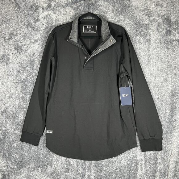 BYLT Elite Fairway Pullover Mens Large Black Golf Performance Pullover New - Picture 1 of 11